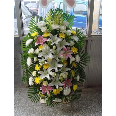 商品名称: 祭奠花篮(普通版) (编号:jj1246)